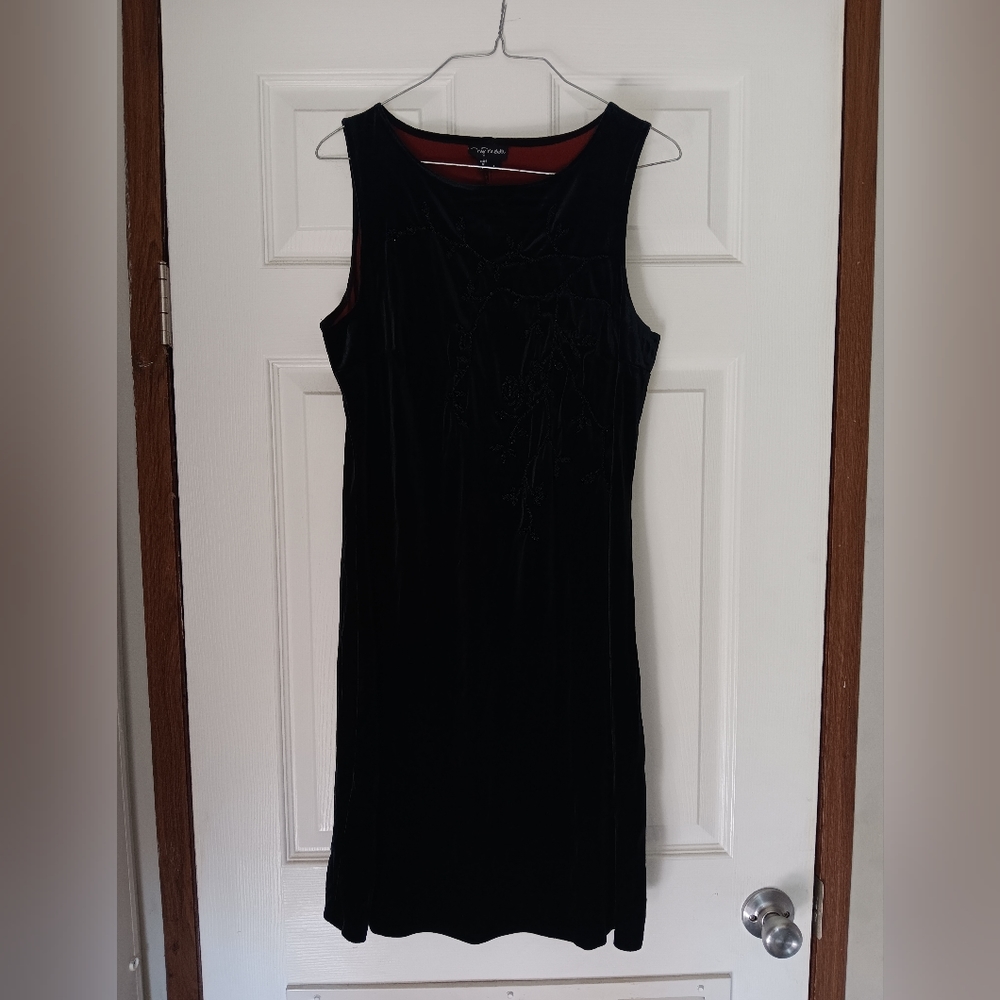 Black velvet dress - My Michelle, size L
